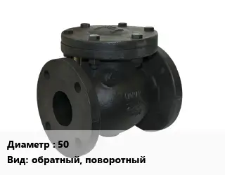 Клапан чугунный 50 обратный, поворотный